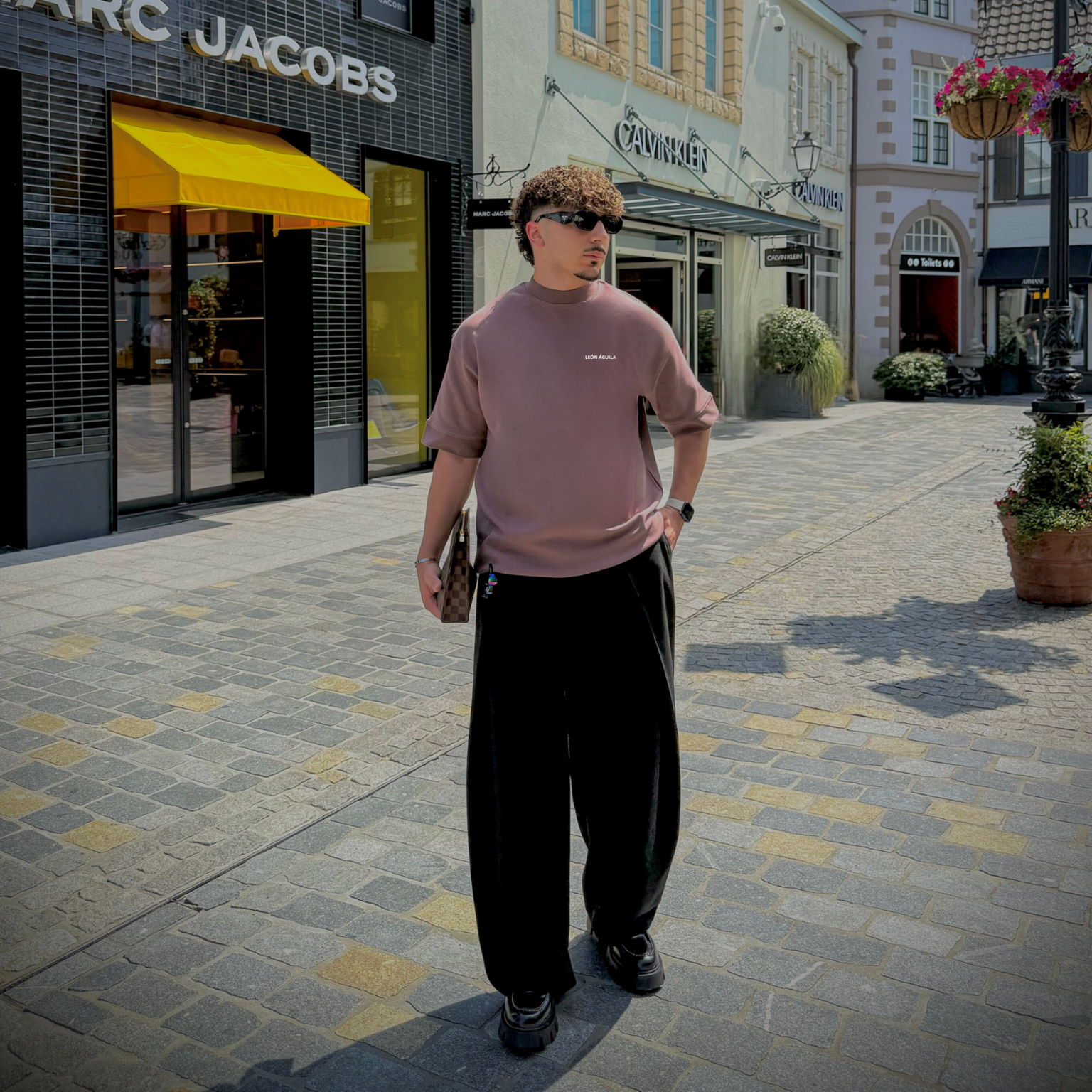 Brown Tee with print