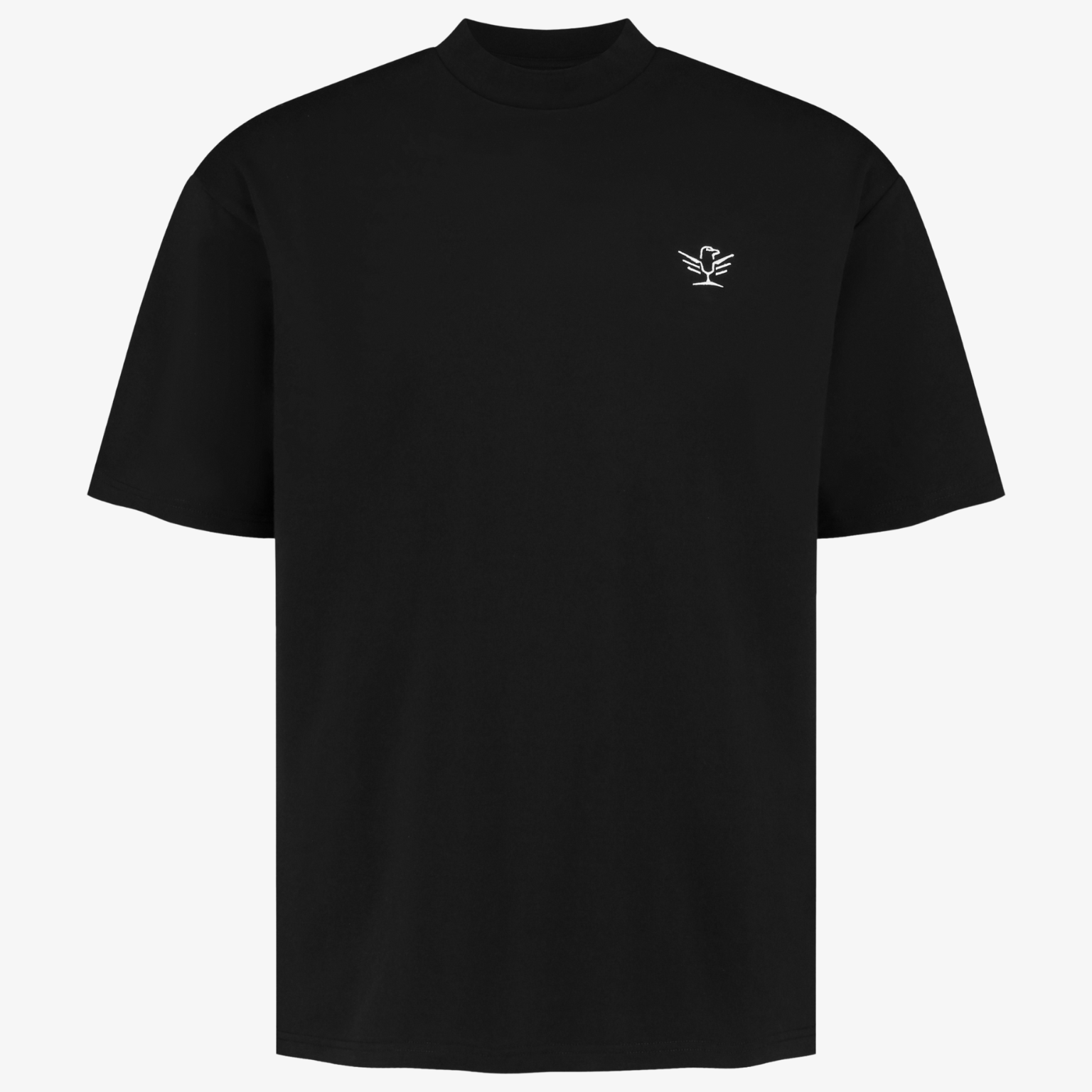 Black Embroidered Tee