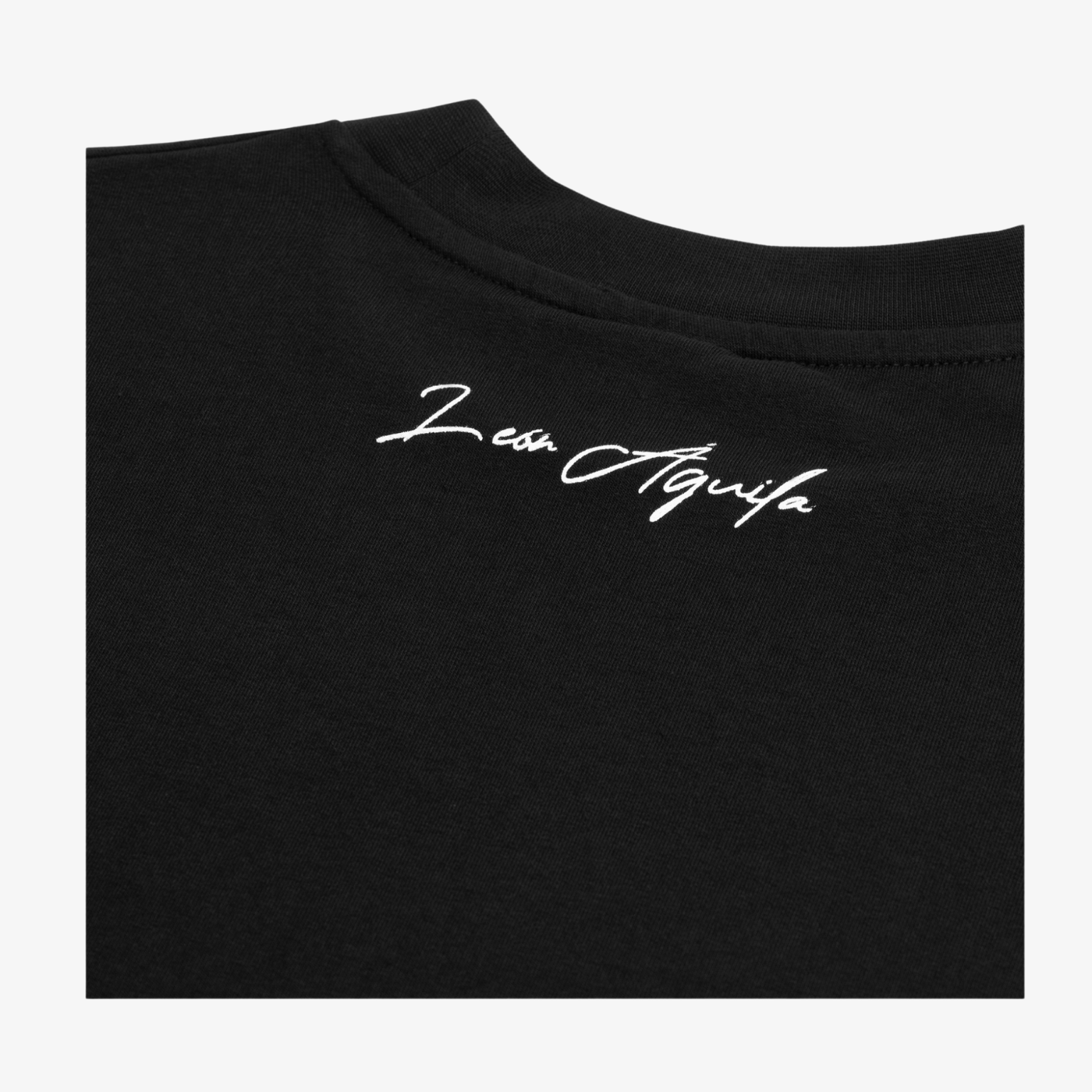 Black Embroidered Tee